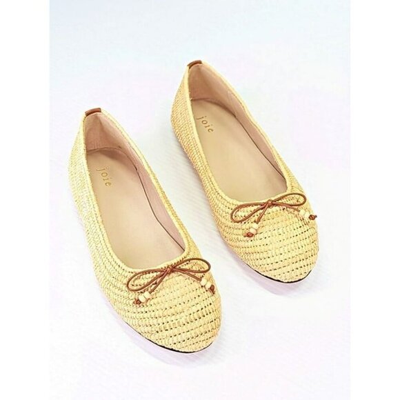 Joie Women's Aimee Woven Raffia Ballerina Flats Natural Size 9 (MSRP $228) - Picture 2 of 11